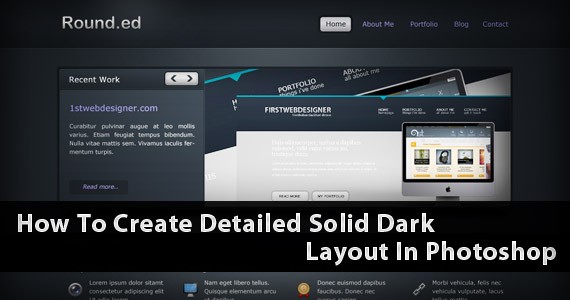 Rounded: Create A Detailed Solid Dark Layout In Photoshop