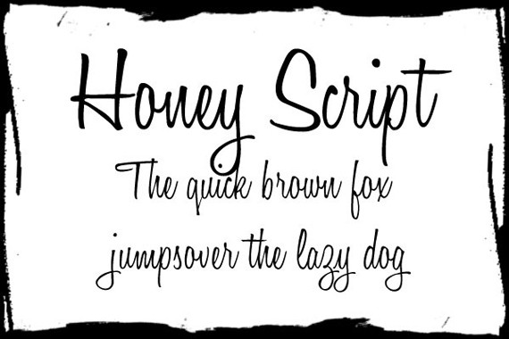 All About BIG and BOLD Typography Honey-Script-typo-font