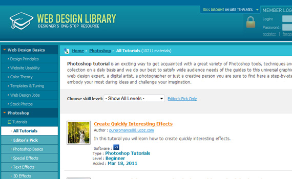 Library-sites-submit-web-design-tutorials
