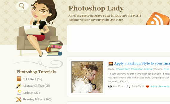 Photoshop-lady-sites-submit-web-design-tutorials