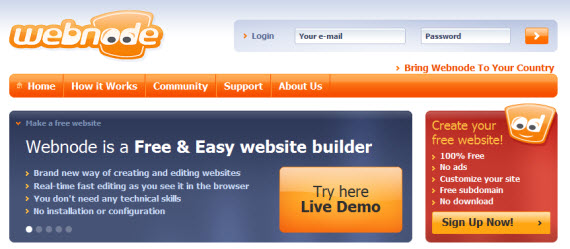 webnoode online website builder