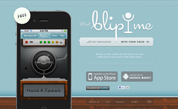 Blipme-iphone-app-web-design-inspiration