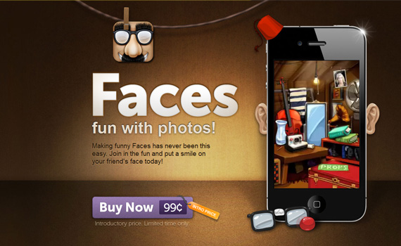 Faces-iphone-app-web-design-inspiration