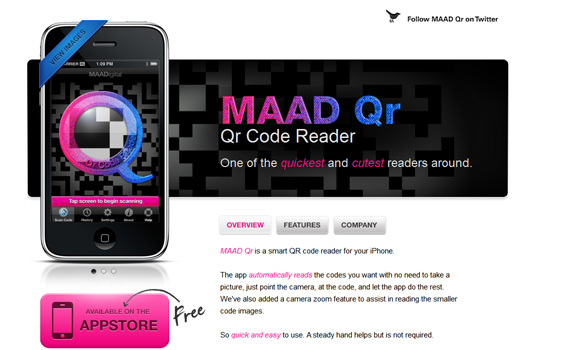 Maad-qr-iphone-app-web-design-inspiration