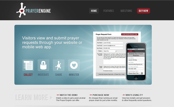 Prayer-engine-iphone-app-web-design-inspiration