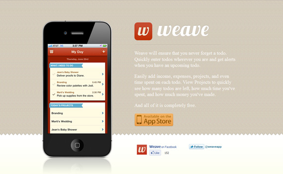 Weave-iphone-app-web-design-inspiration