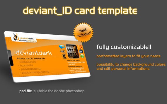 Deviant ID Card Template