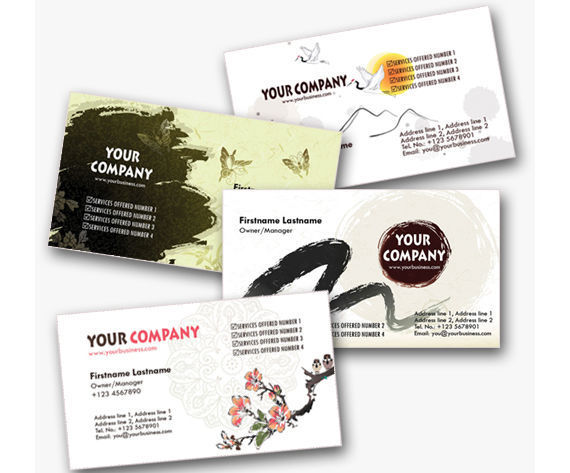 4 Asian-Inspired Personal Business Cards Templates