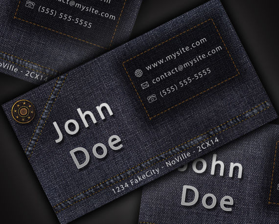 Design a Cool and Original Jeans Style Business Card