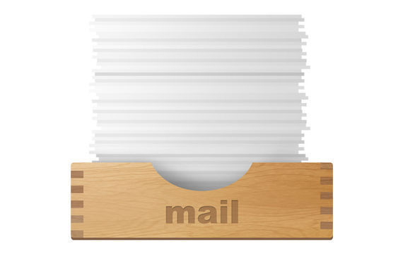 Inbox and outbox icons