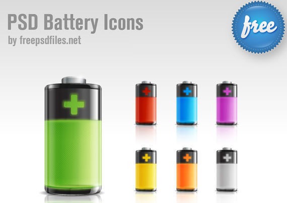 Battery Icon PSD