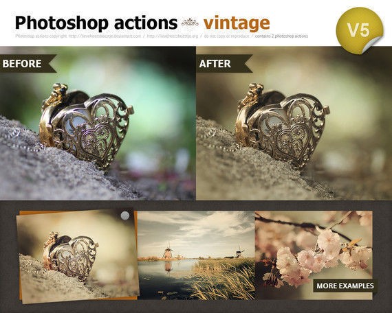 Photoshop vintage actions