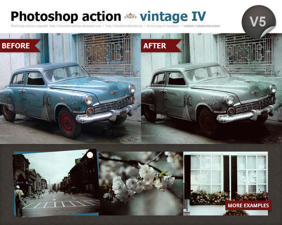 Photoshop vintage action IV