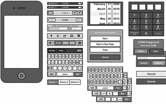 Full Set of Stencils for Sketching iPhone, iPad & Android