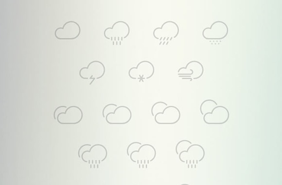 Outlined Weather Icons