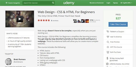 Web Design - CSS & HTML For Beginners