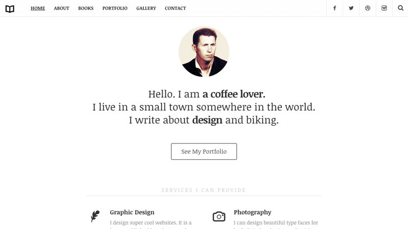Readme is a responsive WordPress theme focused on readability with a minimalist design and optimized for mobile.
