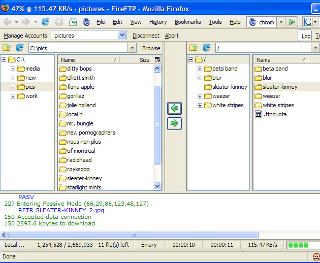 FireFTP Screenshot