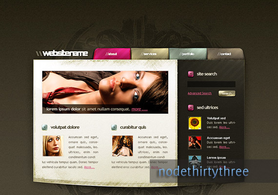 Art themed template web-design-inspiration