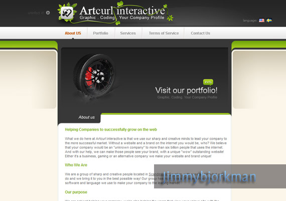Artcurl Website Mockup inspiration