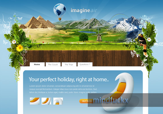 Imagine Air web-design-inspiration