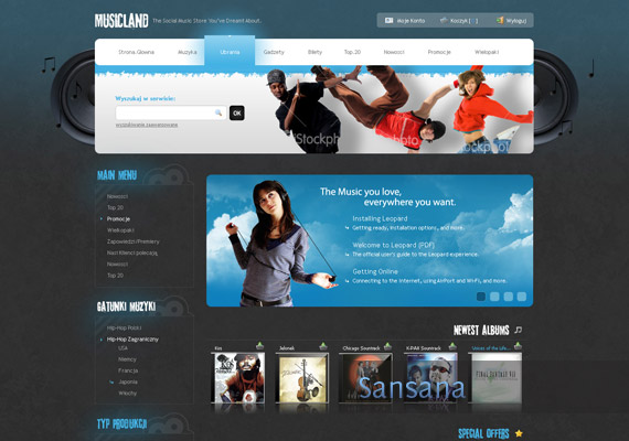 musicland-website-design