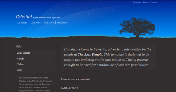 celestial-xhtml-css-template