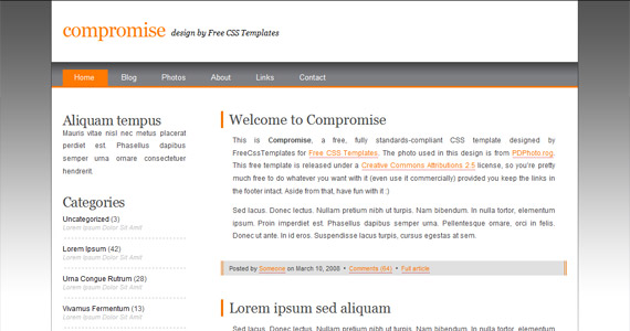 compromise-xhtml-css-template