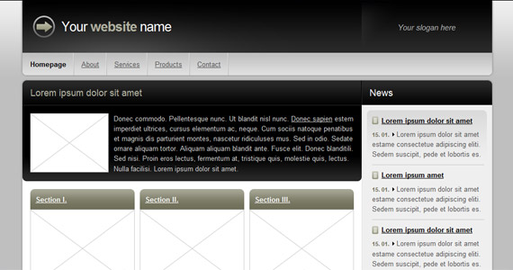 darkside-xhtml-css-template