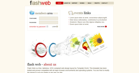 flashweb-css-xhtml-template