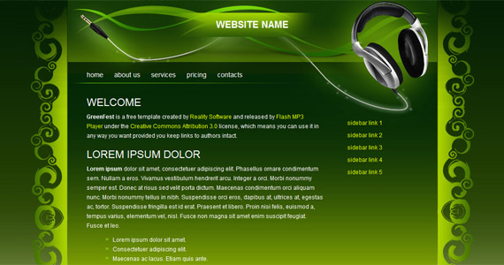 greenfest-xhtml-css-template