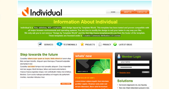 individual-xhtml-css-template