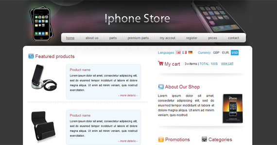 iphone-xhtml-css-template