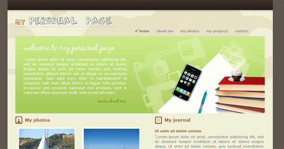 my-personal-page-xhtml-css-template