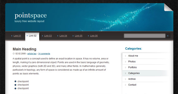 pointspace-xhtml-css-template