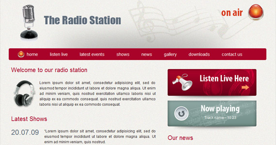 radio-station-xhtml-css-template