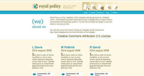 royal-policy-xhtml-css-template