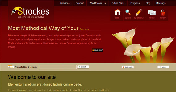 strockes-xhtml-css-template