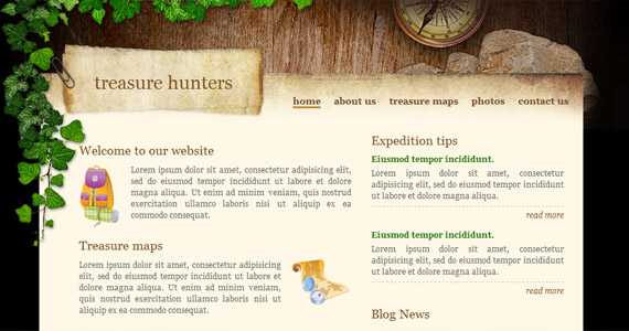 treasure-hunters-xhtml-css-template