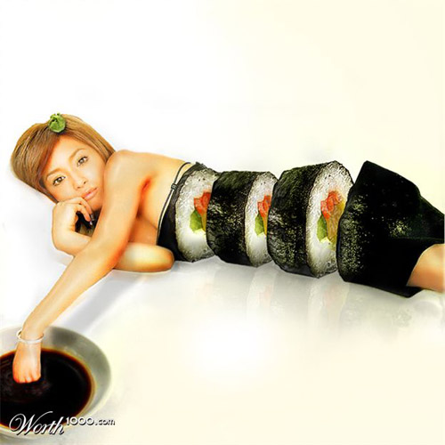 sushi-mermaid-photomanipulation