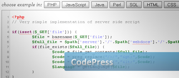 codepress-online-syntax-highlighter