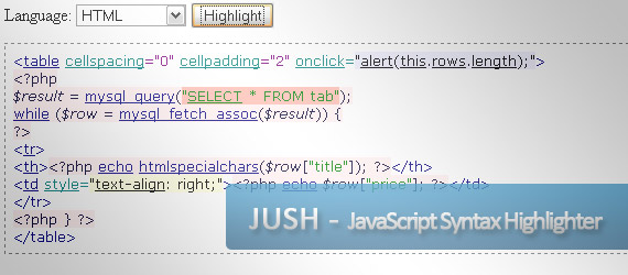 jush-javascript-syntax-highlighter