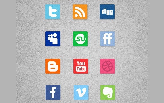 A Free Mini Simple Social Media Icon Set