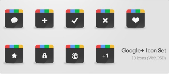 Google+ Icon Set (PSD)