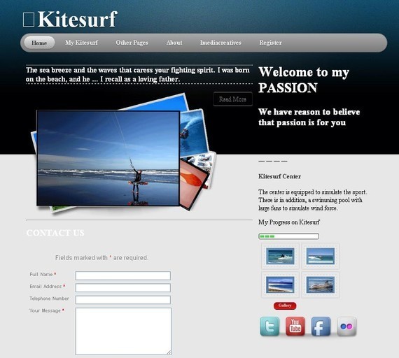 KiteSurf HTML5 and CSS3 Template