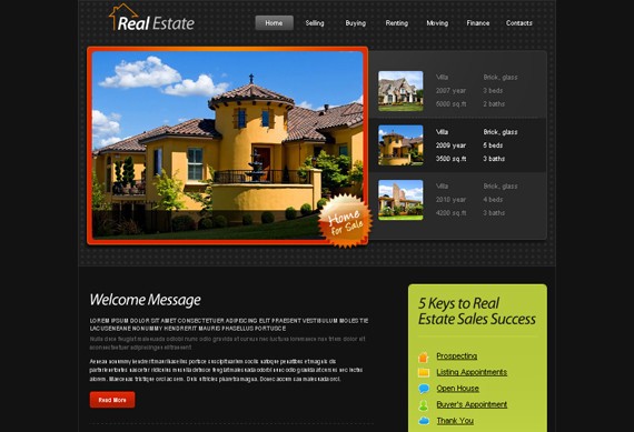 HTML5 Template – Real Estate Website